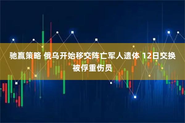 驰赢策略 俄乌开始移交阵亡军人遗体 12日交换被俘重伤员