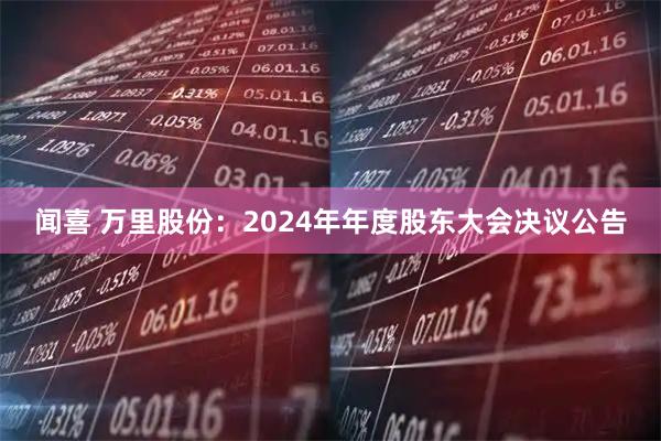 闻喜 万里股份：2024年年度股东大会决议公告